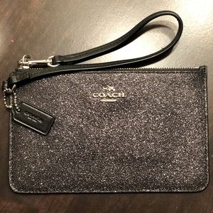 New Coach black wristlet